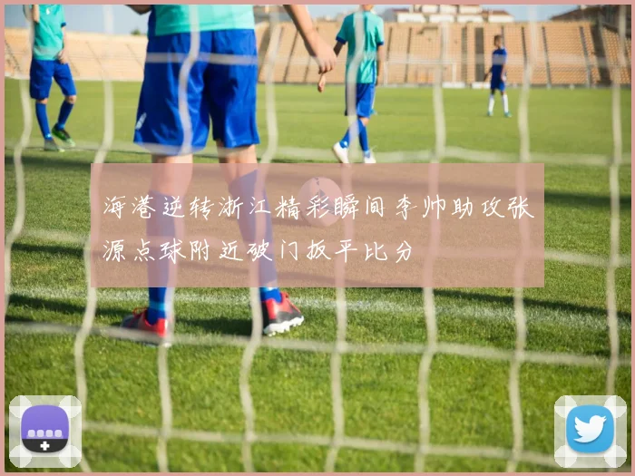 海港逆转浙江精彩瞬间李帅助攻张源点球附近破门扳平比分